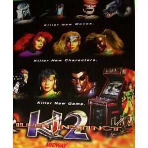 Killer Instinct 2 Arcade POSTER 1995 Original NOS Video Game 28 X 22 Art